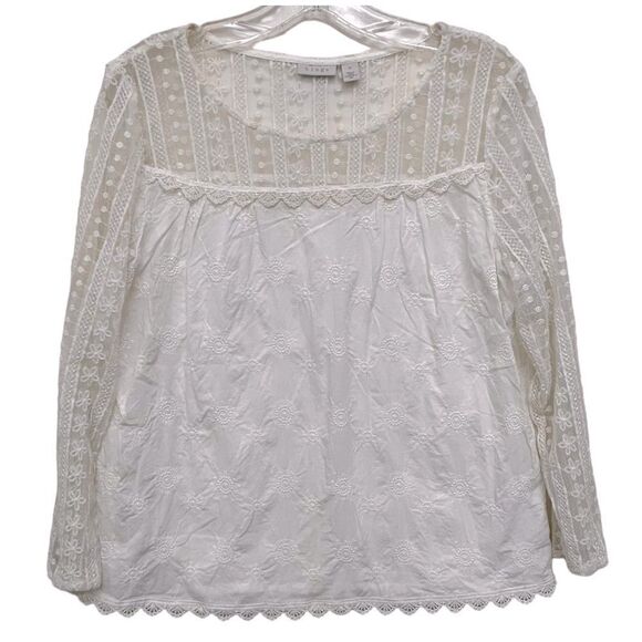 HINGE BLOUSE, off white, Size M - Picture 1 of 5
